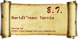 Bartánusz Tercia névjegykártya
